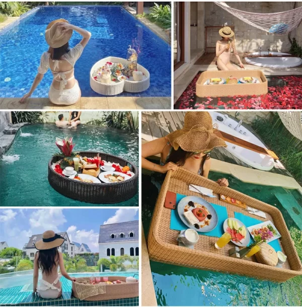 Pool Floating Plate Water Breakfast Tray (1)