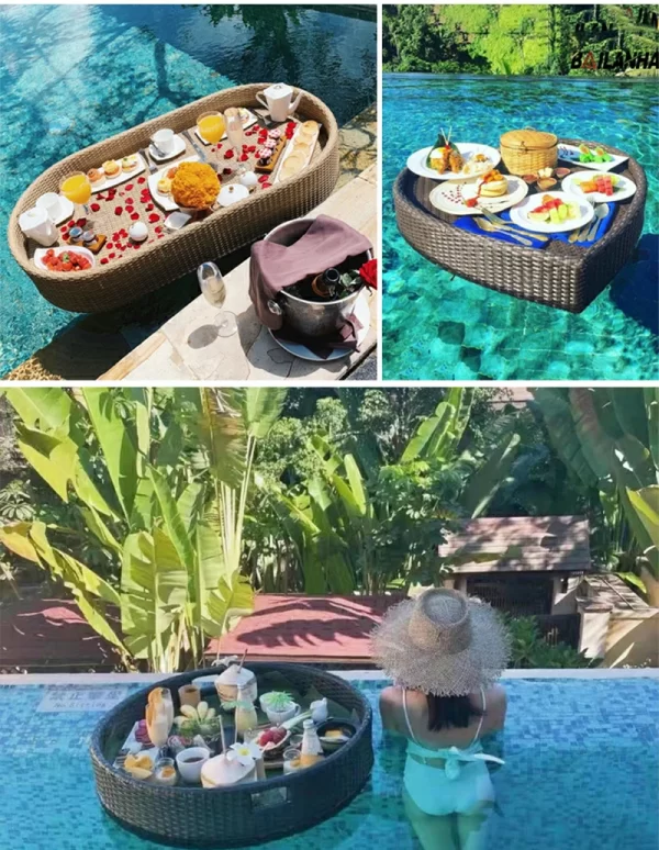 Pool Floating Plate Water Breakfast Tray (2)