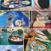 Pool Floating Plate Water Breakfast Tray (5)