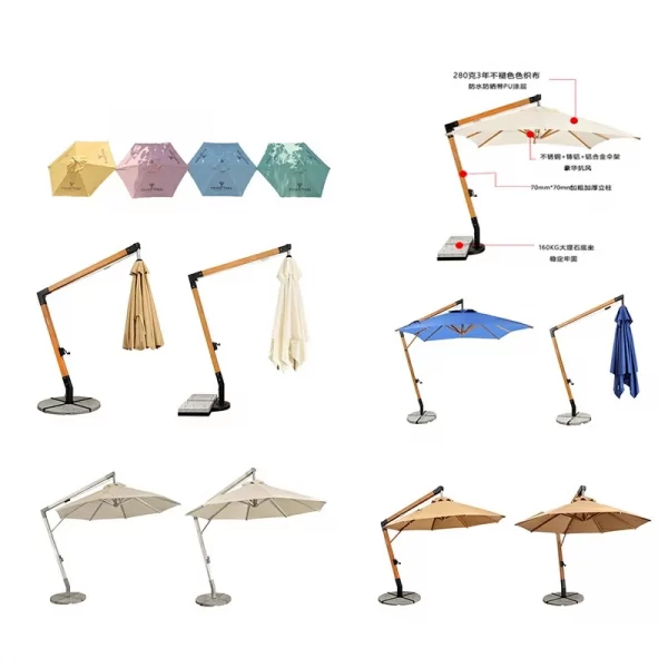 Resort outdoor swimming pool, large sun umbrella (5)