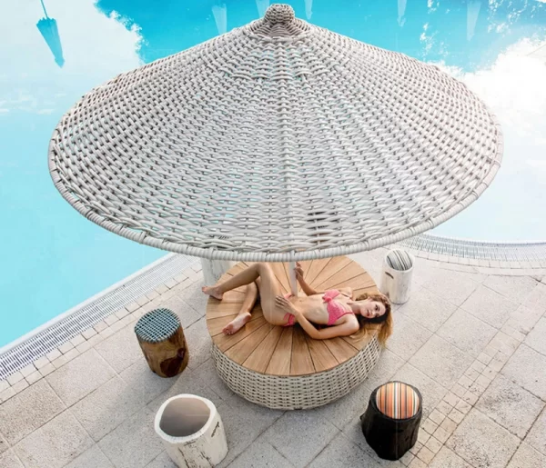 Sunshade, Courtyard, Homestay, Beach, Balcony, Umbrella Villa (1)