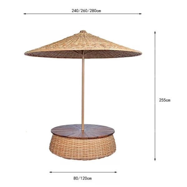 Sunshade, Courtyard, Homestay, Beach, Balcony, Umbrella Villa (7)