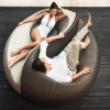 Tai Chi Yin Yang Creative Vine Chair Outdoor Lying Bed Vine Weaving Chair (3)