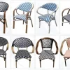 Vintage woven rattan table and chair (9)
