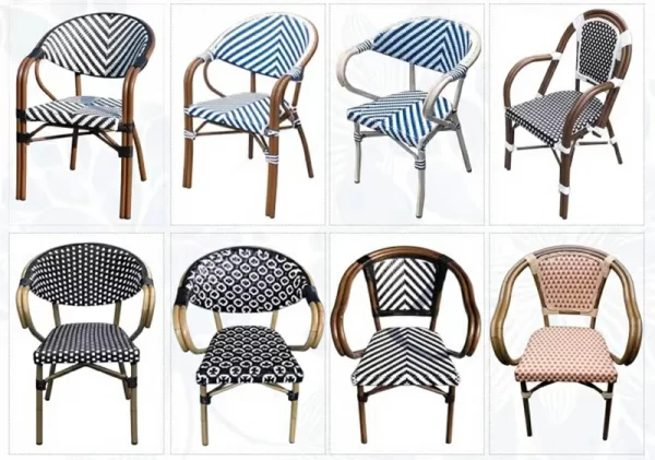 Vintage woven rattan table and chair (9)