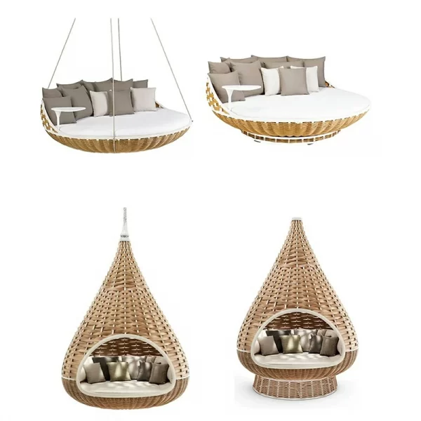 double swing outdoor leisure hanging basket hanging chair (19)