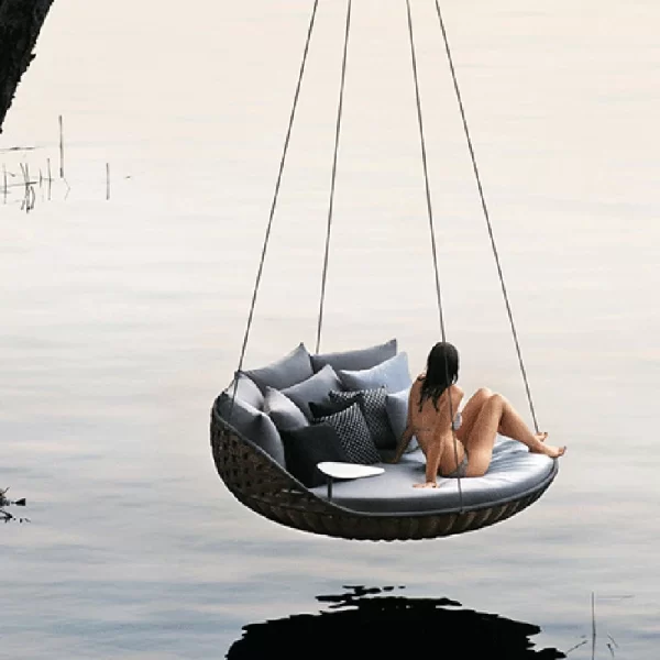 double swing outdoor leisure hanging basket hanging chair (2)
