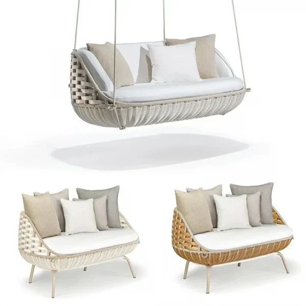 double swing outdoor leisure hanging basket hanging chair (7)~1