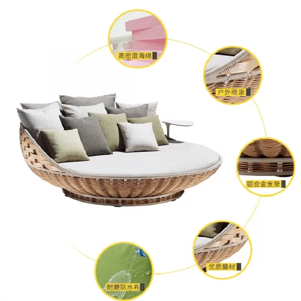 double swing outdoor leisure hanging basket hanging chair (8)