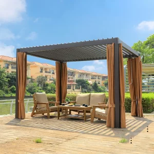 Outdoor pavilions, villas, gardens, sunrooms, outdoor courtyards, internet famous Chinese style blinds, aluminum alloy manual sunshades