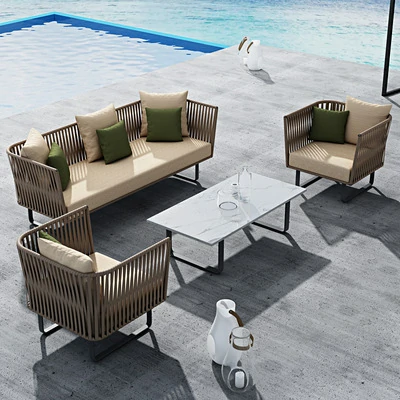 outdoor waterproof wicker woven wicker chair sets (6)