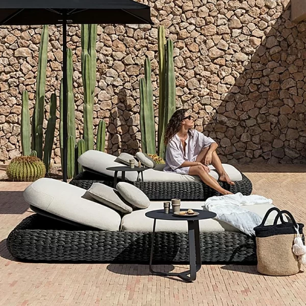 rope woven bed, beach chair (2)