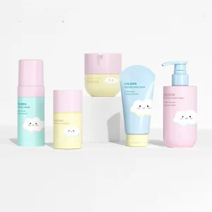 Children's skin care products packaging materials Customized 100ml Mousse bottle 200ml Body milk pressure pump bottle 50ml Vacuum lotion bottle