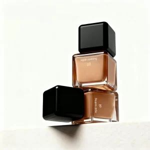 Cosmetic glass pressure pump bottle customized 30ml essence lotion bottle small square cross-border high beauty liquid foundation bottle