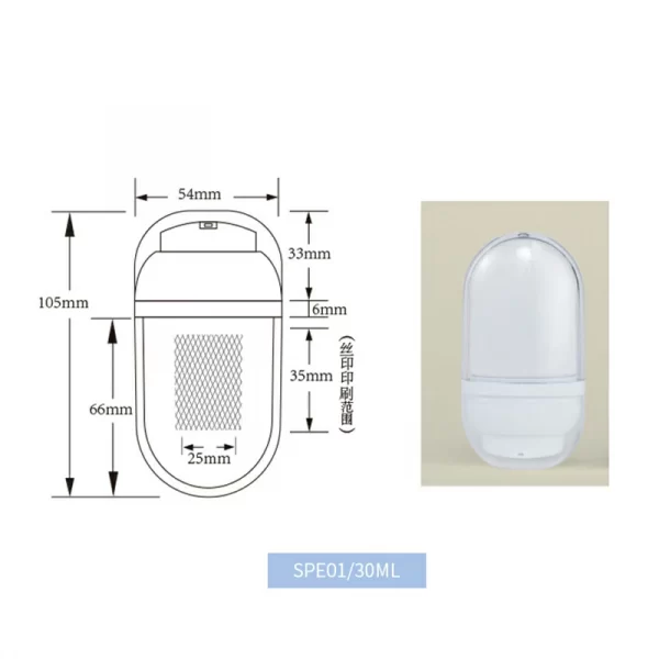Cosmetic packaging wholesale 30ml sunscreen pump bottle (1)