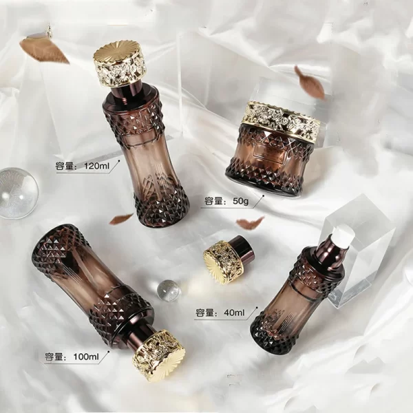 Cosmetic set bottle, palace style small waist lotion bottle (6)