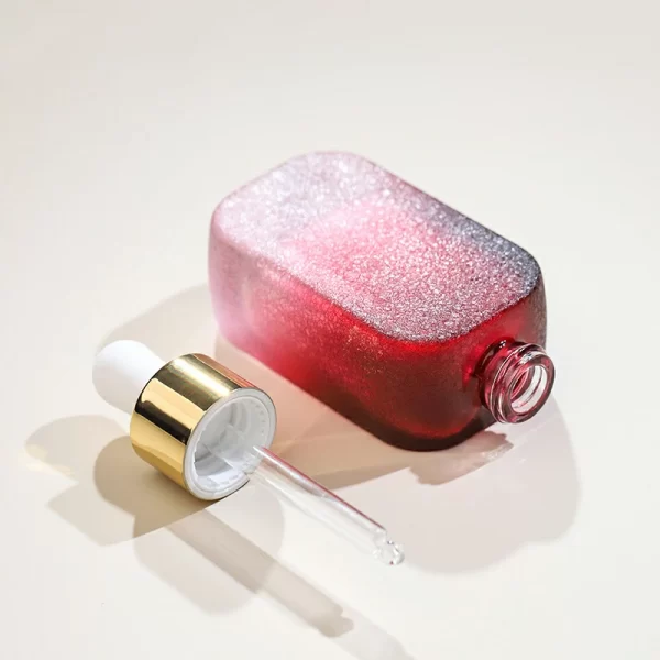 Custom 30ml round corner square dropper bottle Ice glass new process essence original liquid bottle (10)
