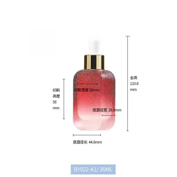 Custom 30ml round corner square dropper bottle Ice glass new process essence original liquid bottle (4)