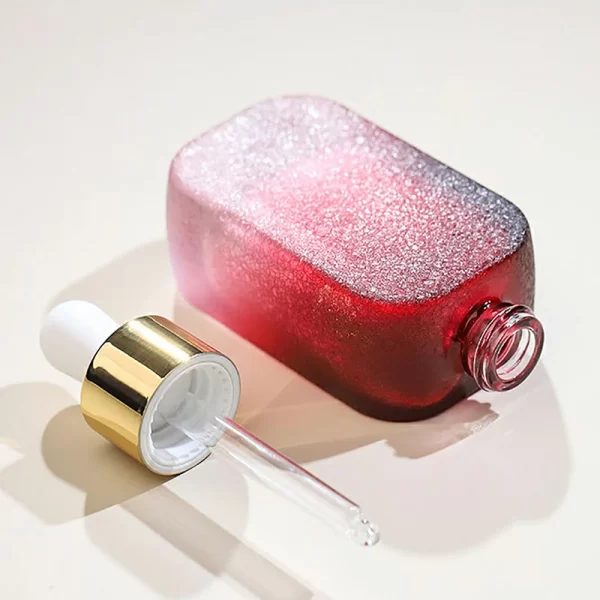 Custom 30ml round corner square dropper bottle Ice glass new process essence original liquid bottle (7)