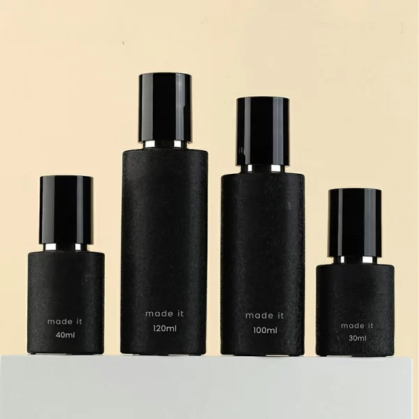 Custom 50g ice cream craft cream bottle Black glass set bottle (10)