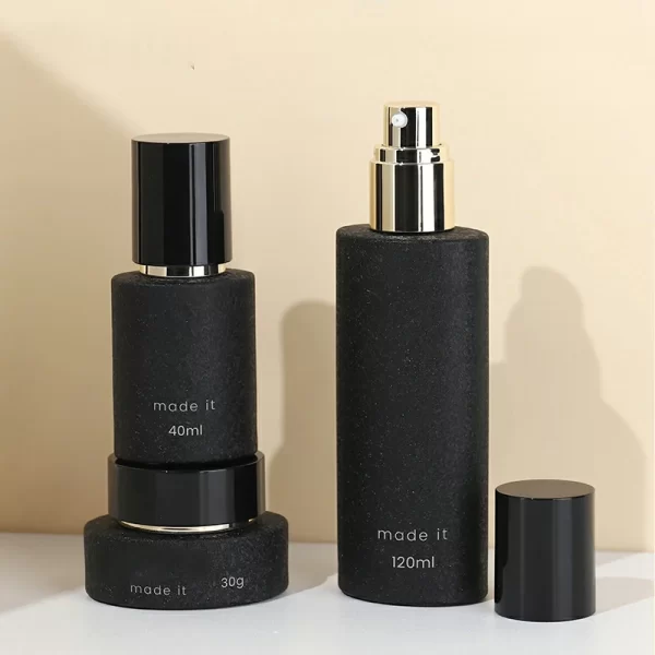 Custom 50g ice cream craft cream bottle Black glass set bottle (11)