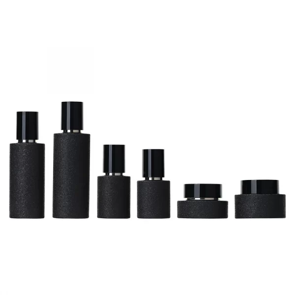 Custom 50g ice cream craft cream bottle Black glass set bottle (12)