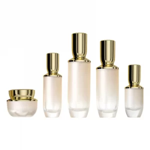 Custom triangle series champagne glass set bottle 50g electroplating cap cream bottle 100-120ml lotion bottle