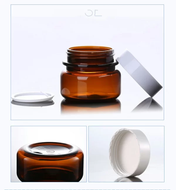 Customized 50G tawny plastic cream bottle (3)