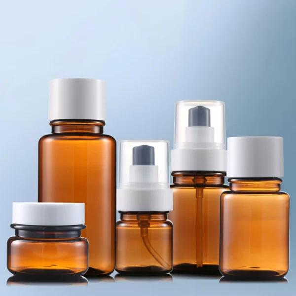 Customized 50G tawny plastic cream bottle (4)