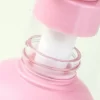 Customized color 300ml pink round shoulder PET shampoo bottle (5)