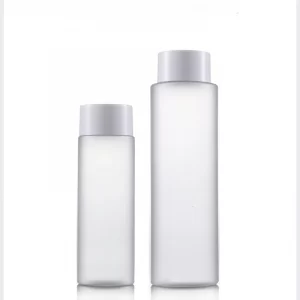 Customized plastic white Fahrenheit cap bottle 100ml frosted hydrosol bottle 200ml toner bottle divided into bottles