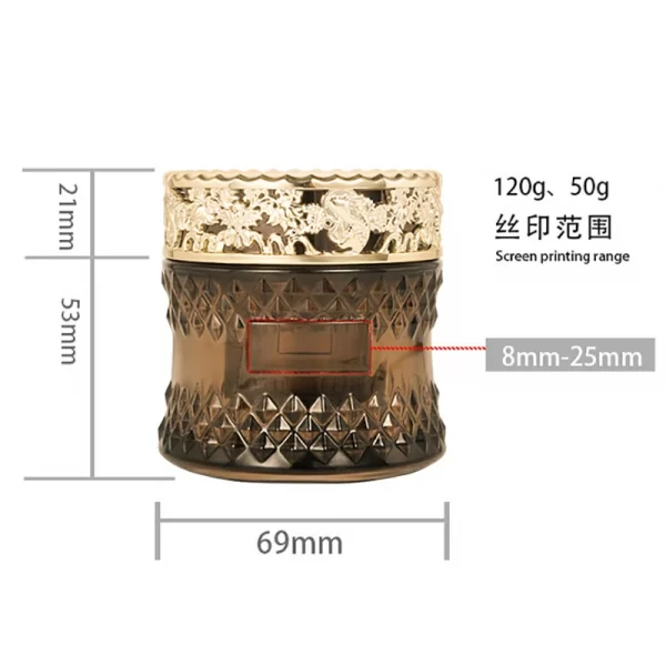 Glass bottle transparent face cream cream bottle thick bottom (7)