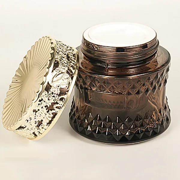 Glass bottle transparent face cream cream bottle thick bottom (8)