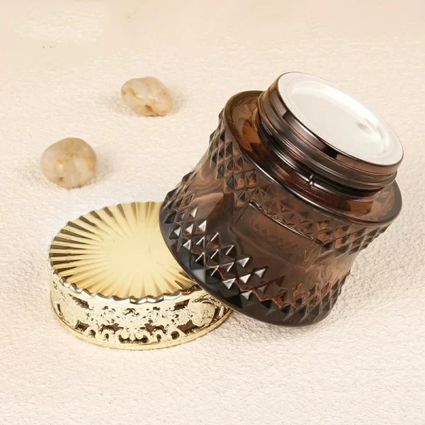 Glass bottle transparent face cream cream bottle thick bottom (9)