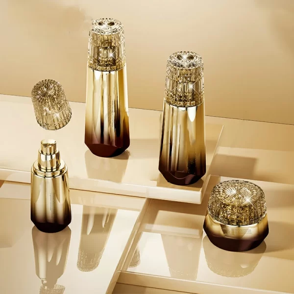 High grade diamond thick bottom skin care product set glass separate bottle (14)