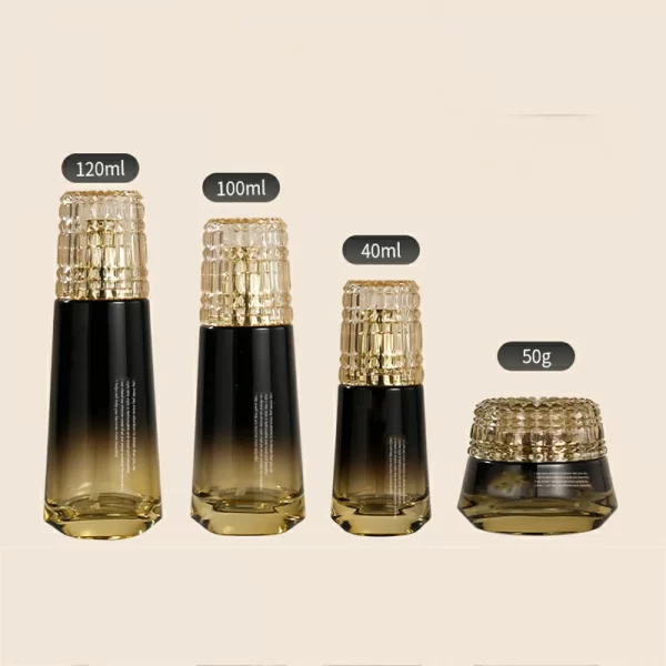 High grade diamond thick bottom skin care product set glass separate bottle (3)