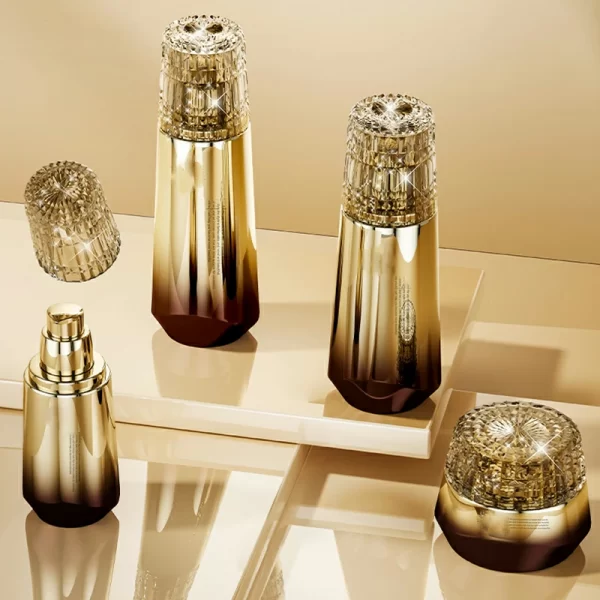 High grade diamond thick bottom skin care product set glass separate bottle (8)