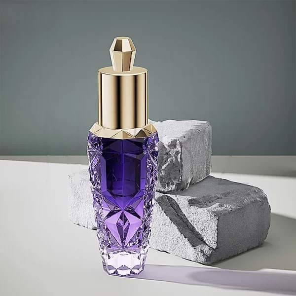 High grade thick bottom diamond glass bottle (2)