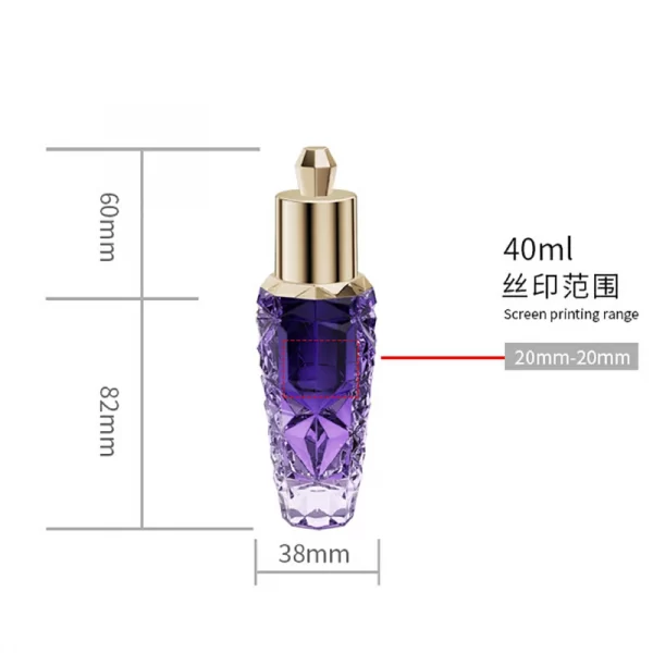 High grade thick bottom diamond glass bottle (5)