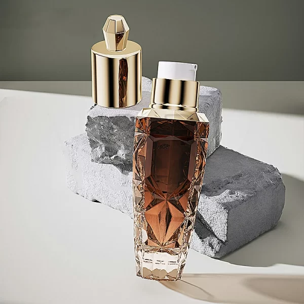 High grade thick bottom diamond glass bottle (7)