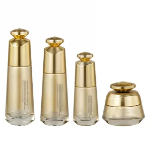 New high-end diamond cosmetics glass bottle packaging press lotion essence sub bottle high-end lotion bottle