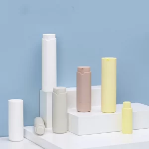 45ml rotary vacuum bottle sample, replaceable PP inner liner dispensing bottle, 25ml matte white lotion bottle