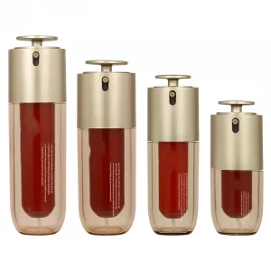 Acrylic double tube single head press water emulsion cosmetics sub bottle lotion essence skin care products empty bottle packaging