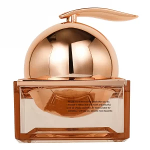 Acrylic face cream sub bottled spherical magnetic suction face cream bottle with spoon cosmetic eye cream packaging acrylic bottle