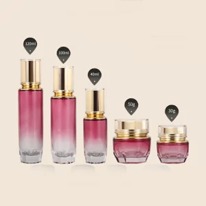 Cosmetics set bottle thick bottom gradient glass bottle 100ml lotion bottle high-grade cream bottle skin care product split bottle