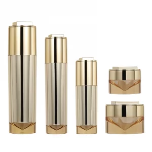 High end straight round acrylic lotion, water emulsion, essence cream bottle, cosmetics set bottle, sub bottle, packaging bottle