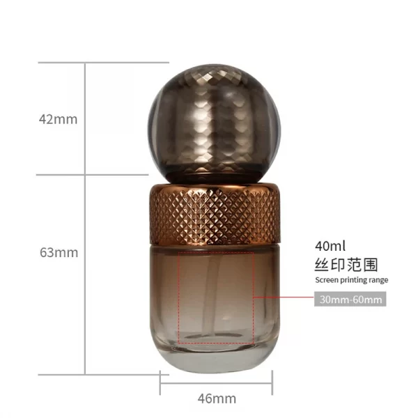 High grade 40ml pearl ball water emulsion glass bottle (6)