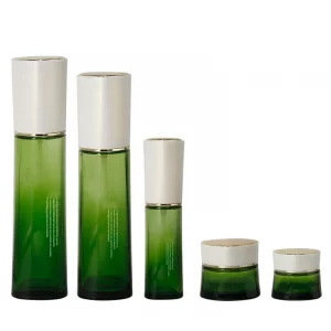 Triangle glass skin care product water cream bottle lotion bottle essence bottle press bottle cosmetics set bottle packaging