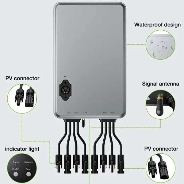 1024WH high-capacity solar energy storage battery balcony energy storage system (5)