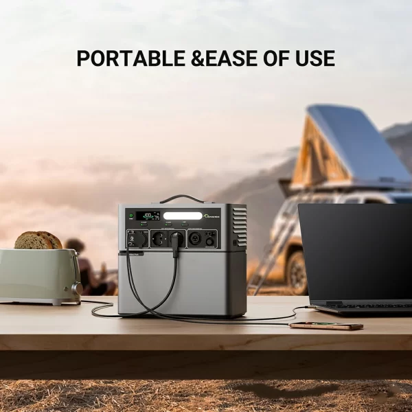 1024WH outdoor portable power station stackable power bank (14)